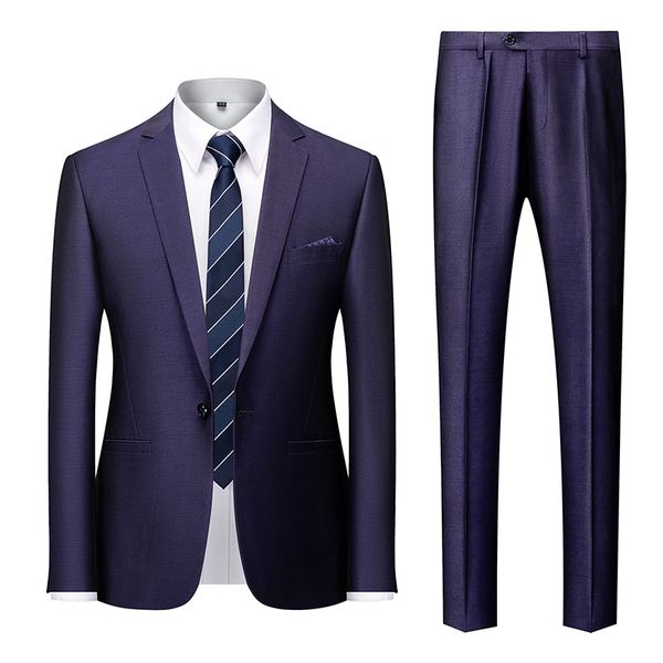 

men's suits blazers jacketvest man highgrade pure cotton slim male wedding dress blazer evening club suit 2 pieces 221008, White;black