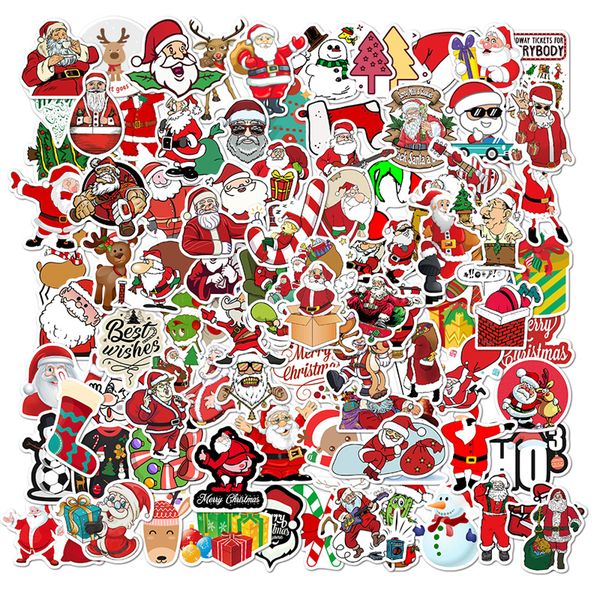 

100pcs christmas stickers waterproof self adhesive for water bottles ipad skateboard luggage
