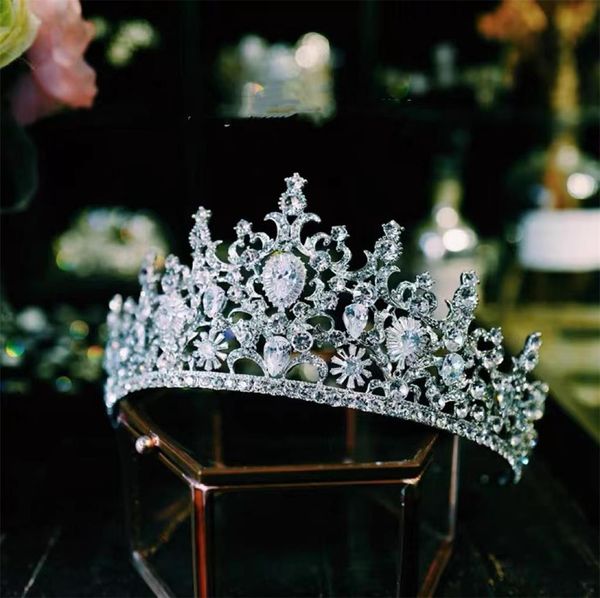

luxury crown headwear marriage atmosphere main wedding bride zd005, Silver
