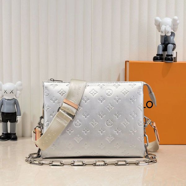 

evening bags 2022 luxurys fashion coussin women designers bag genuine calf leather embossed chain carry purse clutch crossbody handbag shoul