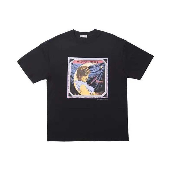 

t-shirts 2022s autumn wintermen's t-shirts rhud t-shirt religious figures printed street wind net red match men and women half comfort, White;black