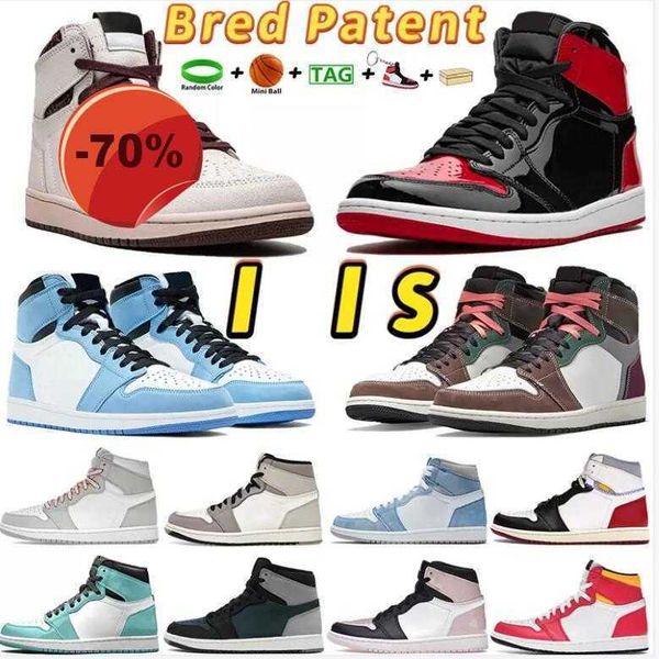

with box bred patent 1 1s basketball shoes a ma maniere seafoam fusion red hand crafted lucky green aurora men women sneakers