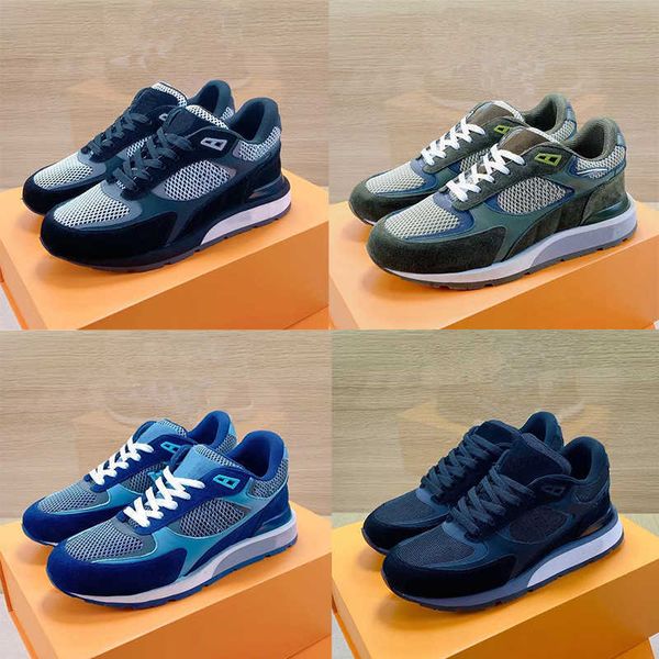 

2023 designer shoe mens women real leather printing trainers white blue flowers racer sports sneaker flats casual shoes with box 286, Black