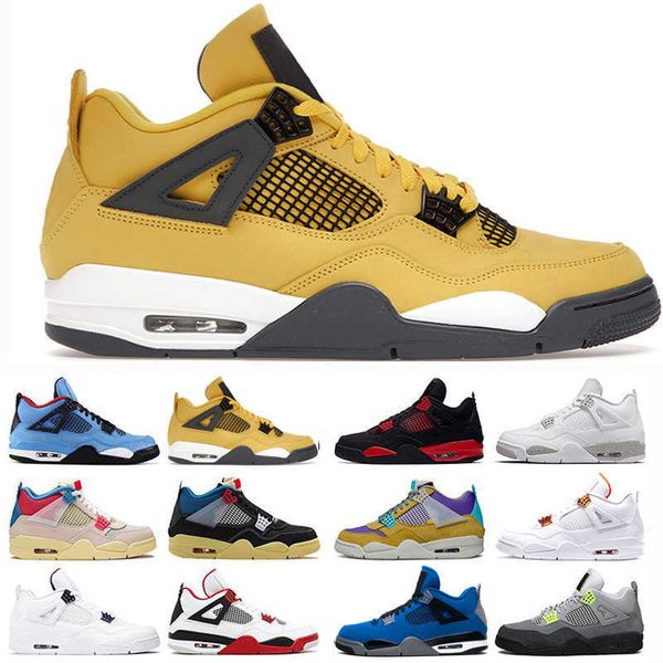 

4s basketball shoes sports man women comfortable universal breathable black cat khaki red white yellow mens womens sneakers outdoor sports