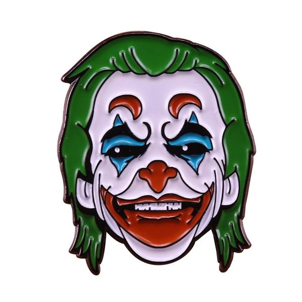

joaquin phoenix happy joker cute anime movies games hard enamel pins collect metal cartoon brooch backpack hat bag collar lapel badges, Blue