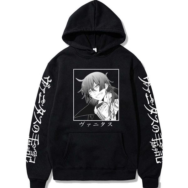 

men's hoodies sweatshirts 2021 anime the case dy of vanitas printed hoodie sweatshirt long sleeve pullover casual g221008, Black