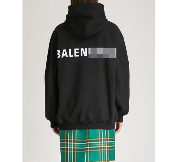 

designer hoodie classic fashion luxury sweatshirt hooded pullover clothing balencaigase multicolor superior quality cotton velvet comfortabl, Black
