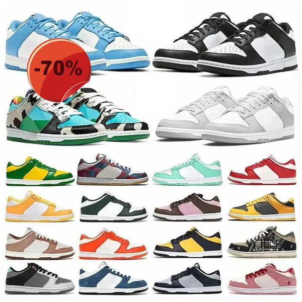 

designer sb low mens women casual shoes dunks panda chunky grey unc coast black white laser orange trainers dunksb sneakers size 36-45