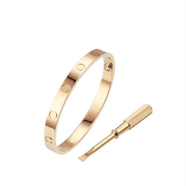 

love screw bracelet designer bracelets luxury jewelry women bangle classic 5 0 titanium steel alloy gold-plated craft colors 299n, Black