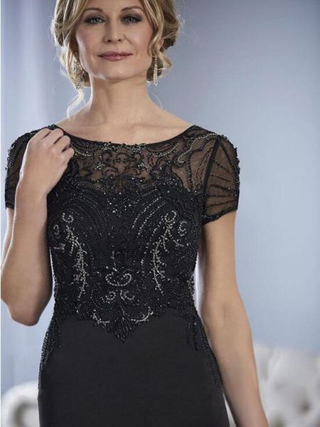 

mother of the bride dresses pearl bodice hallucination boat collar short sleeves 2022 american size new in, Black;red