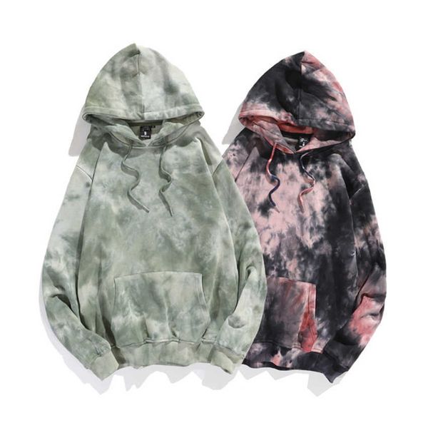 

men's hoodies sweatshirts couple tie-dye sweater ins trend loose hooded long-sleeved jacket 2022 autumn new hoodie men's g221008, Black