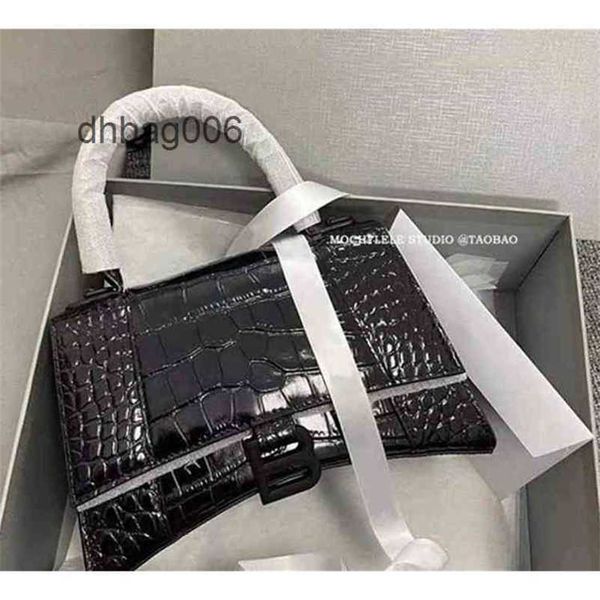 

designer bag balencigs s balencigas paris 2022 handags hourglass crocodile high version star same high-grade leather handag family single me