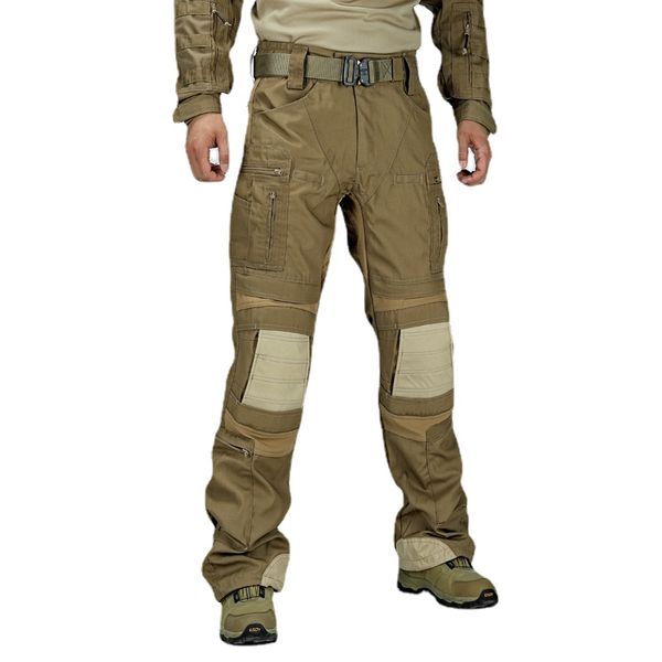

outdoor tactical trousers high end combat army fan trousers multi bag overalls, Black;green