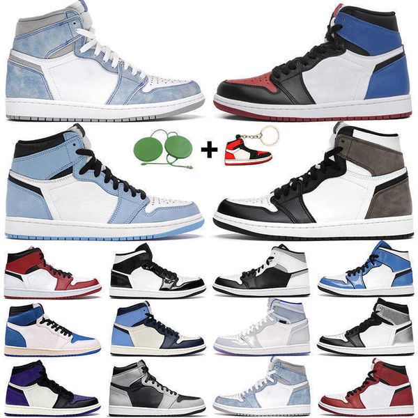 

men women basketball shoes 1s high og 1 electro orange shadow 2.0 hyper royal light chicago university blue mens trainers sports sneakers j, Black