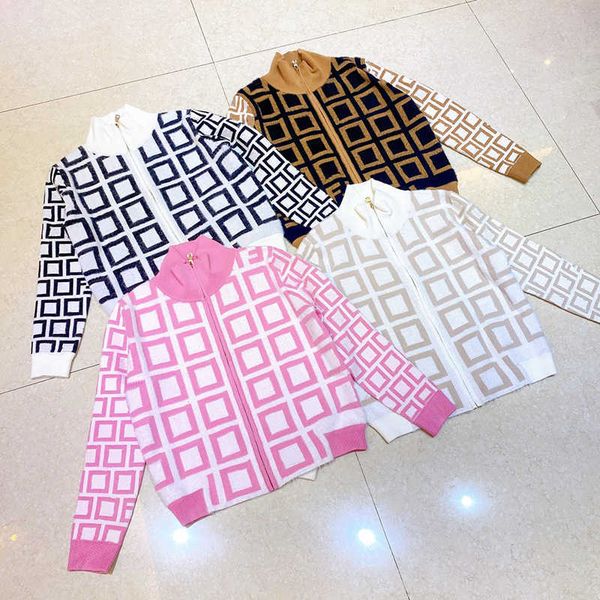 

women knits jackets fashion casual letter pattern long sleeve knit tees wholesale, White