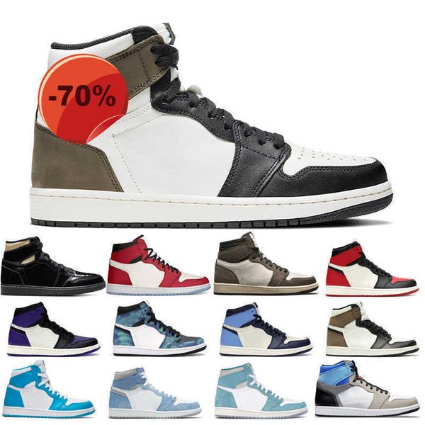 

2022 jumpman basketball shoes 1s 1 gym red twist yellow white banned pine green light smoke grey men women size 36-46 popular