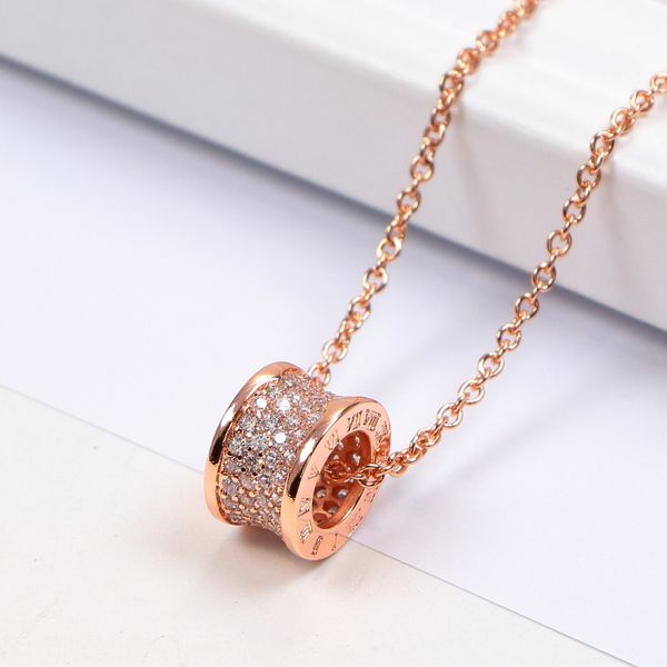 

necklaces designer ladies fashion diamond jewelry charm ceramic titanium steel diamond necklace spring couple pendant for men and women 18k, Silver