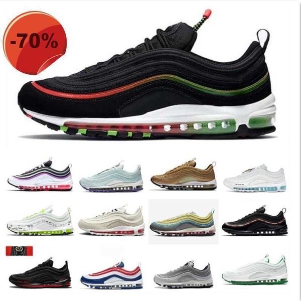 

designer 97s running shoes men women triple black white red leopard pine green sean wotherspoon reflective vintage mosaic royal jesus bred
