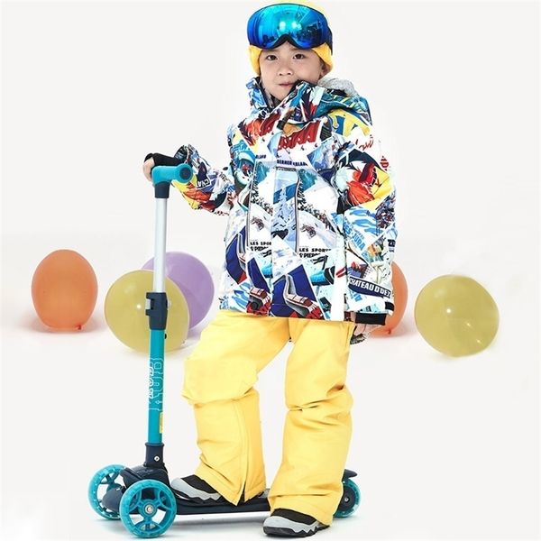 

skiing suits winter mountain sport boy girls snow warm up jacket pants children ski clothes waterproof baby kids snowboard tracksuit 221008