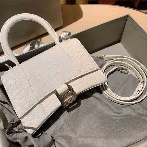 

designer balencigas trendy bags 2022 star female same bag messenger hourglass home crocodile leather