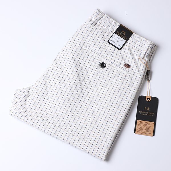 

men's pants thin summer plaid pants men straight skinny korea style clothes men pants white office dress trousers for male 221010, Black