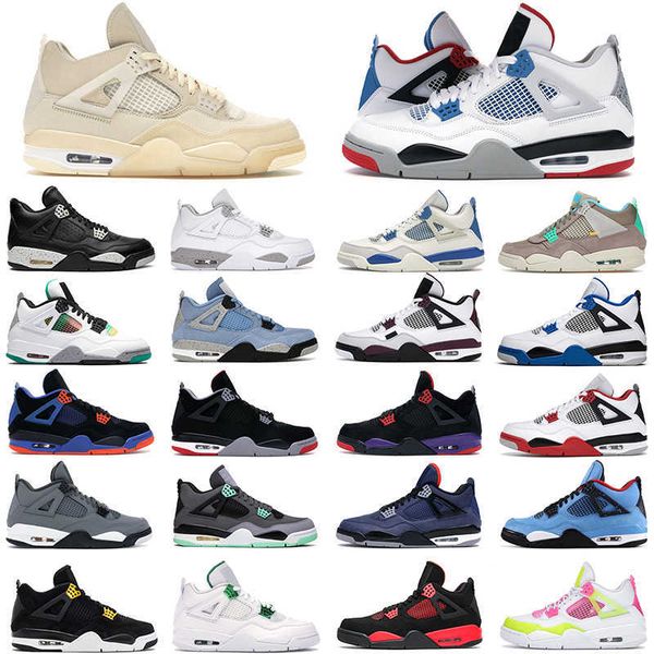 

mens womens 4 basketball shoes 4s university blue royalty pure money metallic red white cement toro bravo starfish what the br air designer, Black
