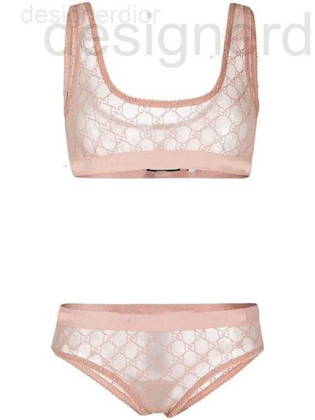 

bikinis set designer double g-letter embroidery perspective underwear suit with i-shaped back for ladies p20v