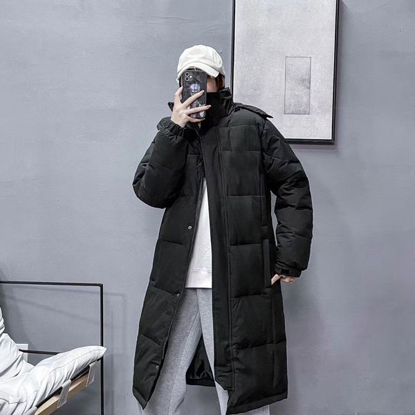 

21ss canada goose long hooded couple essential down jacket, Black