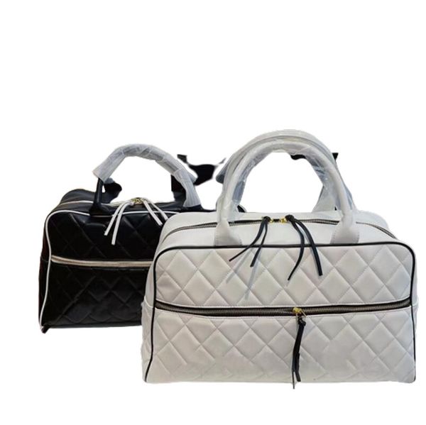 

men women white duffle bags designer leisure commerce handbags women's sheepskin high capacity bowling bag shoulder packet large travel