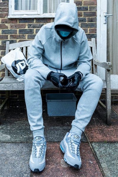 

thick tech fleeces designers pants mens hoodies jackets winter fitness training sports space cotton trousers hoody joggers running jacket te, Black