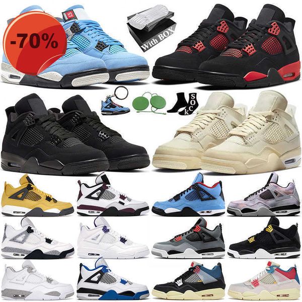 

men basketball shoes jumpman 4s red thunder university blue sail black cat cactus jack 4 retro bordeaux mens womens outdoor sports trainers