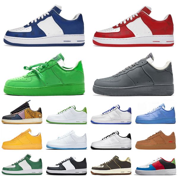 

classic airforces 1 low skate designer shoes offs white grey brooklyn one wheat men women trainers medium blue skeleton wheat beige sports r