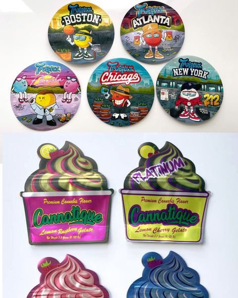 

special-shaped unique mylar bags 3.5g resealable uniquely shaped pouches with zipper lock runtz smellproof edible plastic cut out packaging