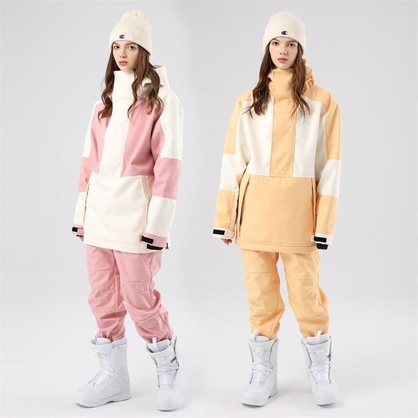 

skiing suits winter women mountain set sport female snowsuits jacket pants outdoor woman alpine ski tracksuits waterproof clothes 221008