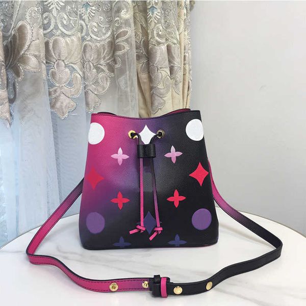 

hh spring in the city luxury designer bucket bag tote handbags neonoe shoulder crossbody bags monograms genuine leather gradient color women