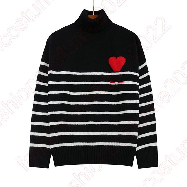 

men's sweaters mi de coeur striped oversize sweater winter knitting sweater pullovers women long sleeve turtleneck knitted sweater chic, White;black