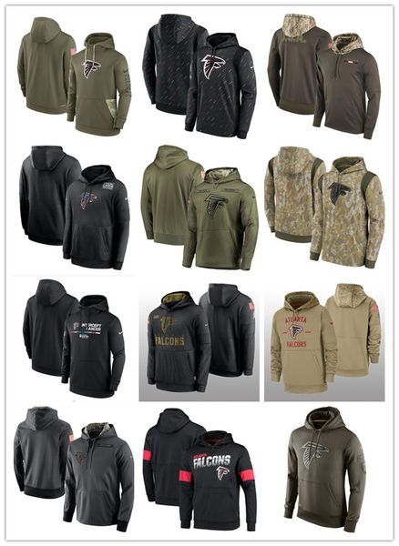 

football hoodie atlanta''falcons''men salute to service crucial catch, Black;red