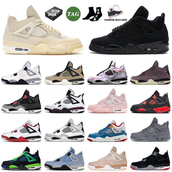 

black cat 4 4s iv men basketball shoes jumpman sail violet ore doernbecher university pink red thunder pure money lightning mens women sneak