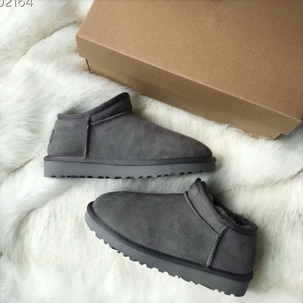 

classic warm boots womens mini snow boot usa winter full fur fluffy furry satin ankle boots booties slippers us4-12, Black