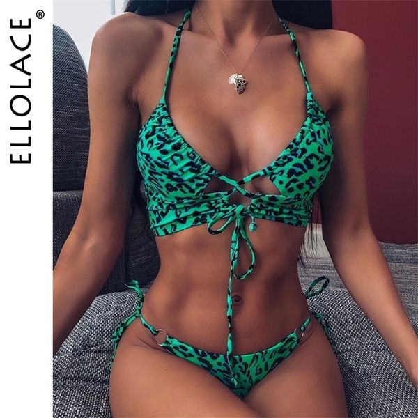 

other panties ellolace animal bikini push up swimwear women leopard female bandage swimwear women monokini halter backless bathing suit 2210, Red;black