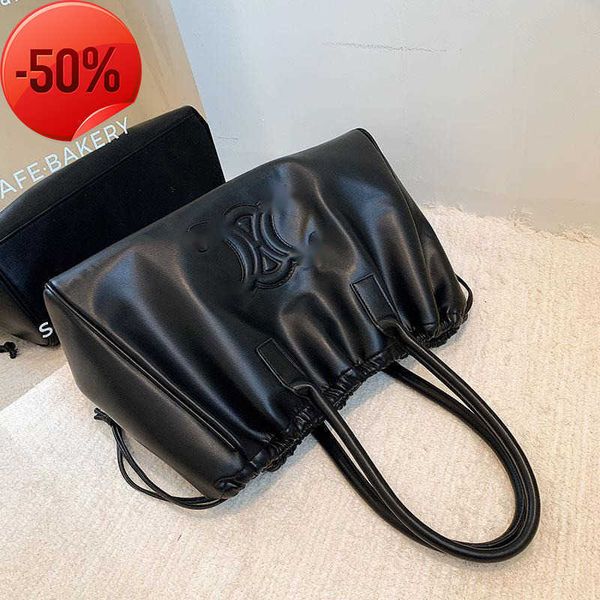 

designer bags bag women's large capacity 2022 autumn and winter new fashion triumph arch drawstring shopping one shoulder handheld tote