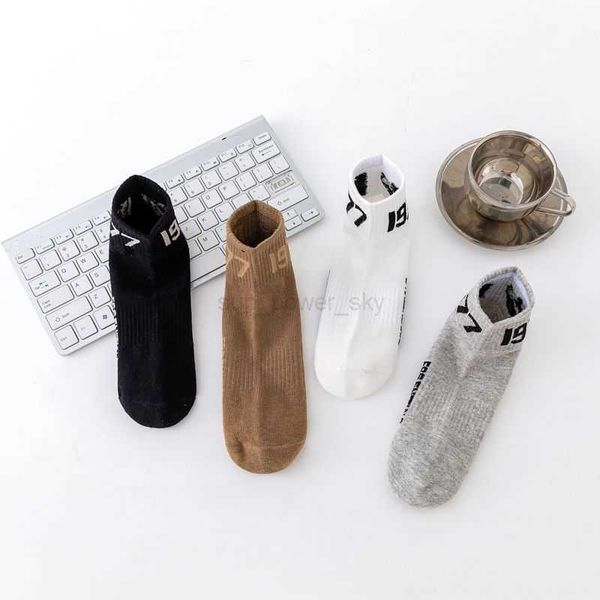 

men's socks essential designer prosperity letter socks socks men women couples versatile sports style cotton sockings, Black
