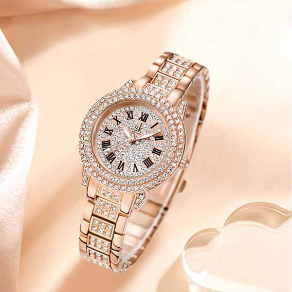 

wristwatches shengke ladi chic wristwatch k0162l shop online plac sell luxury wrist watch custom mossinate diamond iced out women, Slivery;brown