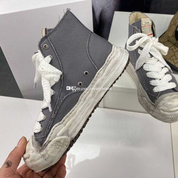 

maison mihara yasuhiro original sole high cut canvas shoe for men miharayasuhiro toe cap skate boot mens purcell sneakers womens signature