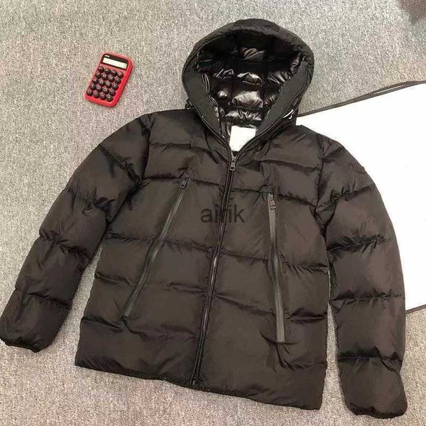 

classic winter jacket bothside letters men windproof warm solid down coat jackets coats streetwear homme fashion outdoor outwear, Black