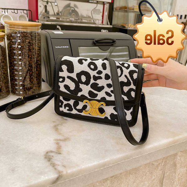 

designer bags korean autumn and winter new leopard print brown one shoulder msenger armpit ins fashionable women's bag trend versatile