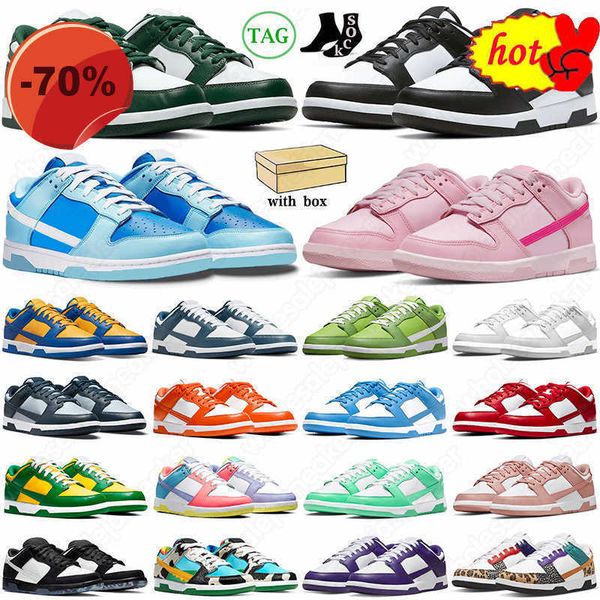 

with box casual shoes men women dunked unc triple pink panda orange sb dunks lows grey fog white black team green gai dunkes mens trainers
