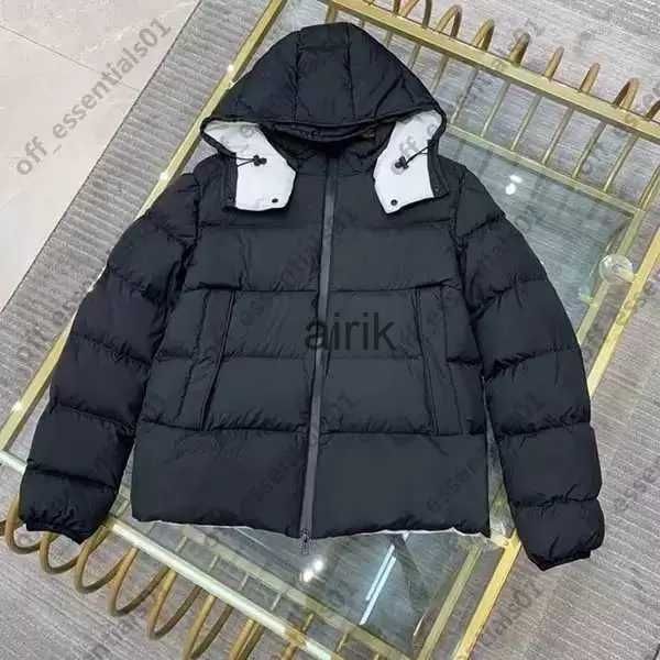 

dark jacquard mens down jacket fashion bottom letter jackets designers men s clothing size 1--5, Black
