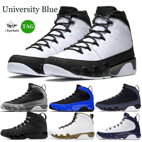 

basketball shoes designer sneakers mens university blue trainers particle grey chile red fashion 9s men women black anthracite