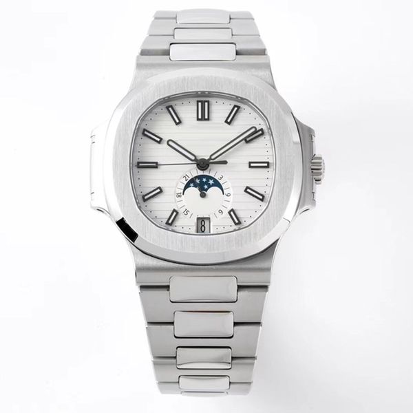 

mens watch mechanical automatic watches 40.5mm business wristwatches waterproof montre de luxe all stainless steel material wristwatch, Slivery;brown